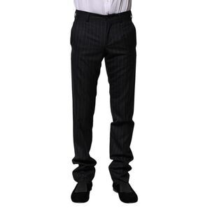 Dolce & Gabbana Pinstripe Dress Pants Men Black Jeans & Pants